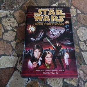 Vintage Star Wars Dark Force Rising Book By Timothy Zahn, Hardcover, Marks